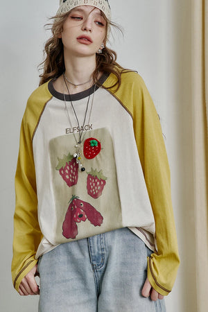 VILZSTUDIOS Strawberry Crisis Long Sleeve Top