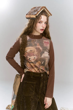 VILZSTUDIOS Retro Original Printed Long Sleeve Top
