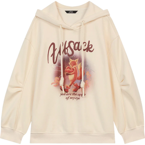 VILZSTUDIOS Sweet Preppy Style Cartoon Print Hoodie