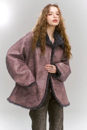 VILZSTUDIOS Retro Pink Reversible Leather Jacket
