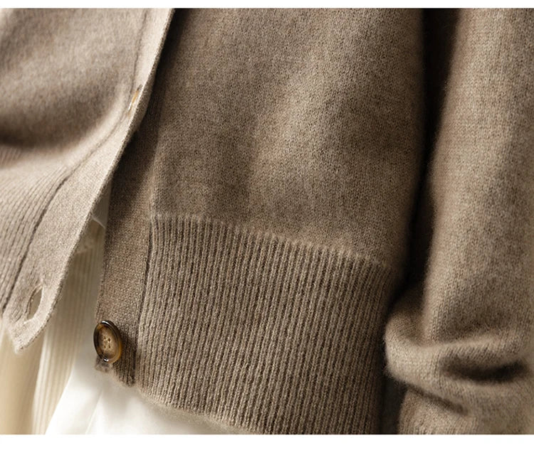 VILZSTUDIOS Half High Neck Warm Wool Cardigan