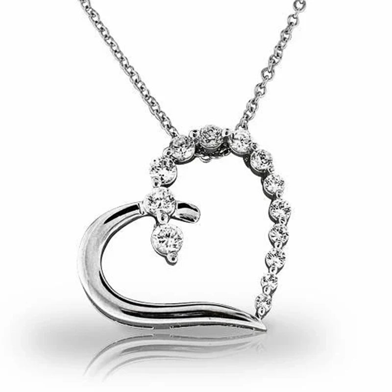 VILZSTUDIOS Bling Bling Princess Heart Pendant Necklace