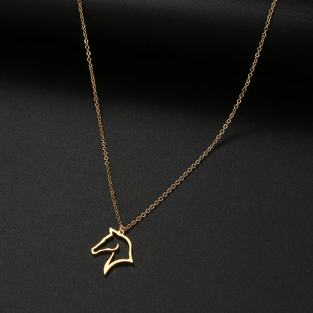 VILZSTUDIOS Stainless Steel Horse Necklace