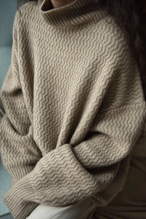VILZSTUDIOS Loose Turtleneck Knitted Cashmere Sweater