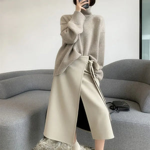 VILZSTUDIOS Cozy Cashmere Knit Turtleneck Sweater
