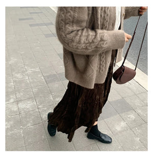 VILZSTUDIOS Loose Twist Knitted Cardigan