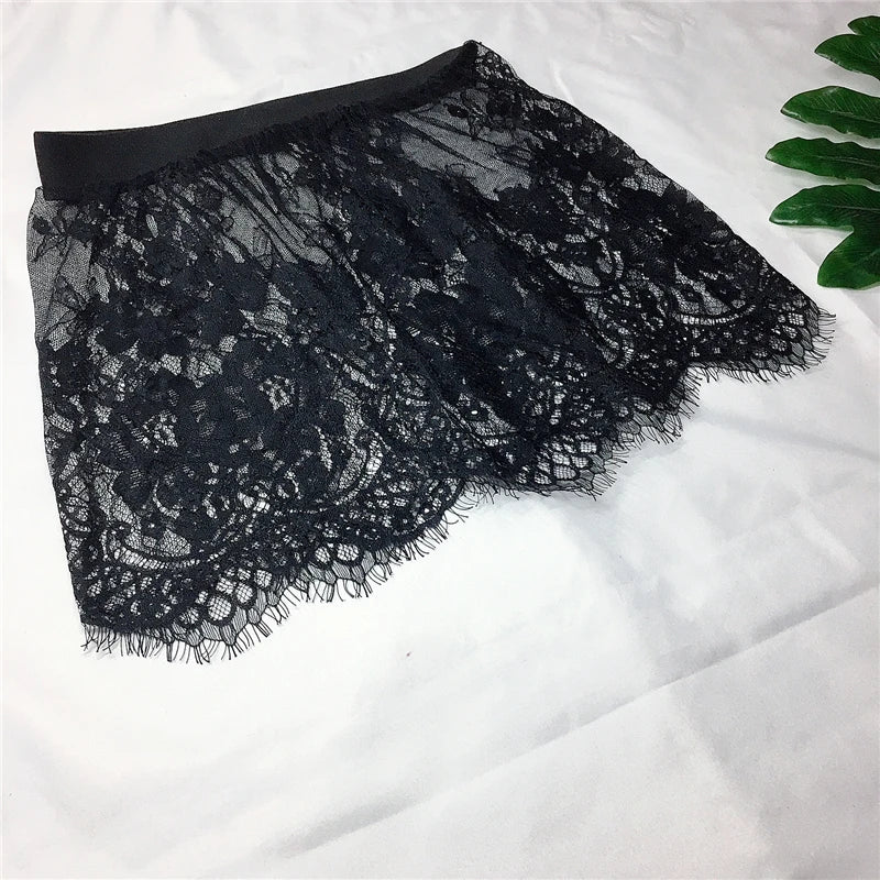 VILZSTUDIOS Seductive Lace Mesh Mini Skirt