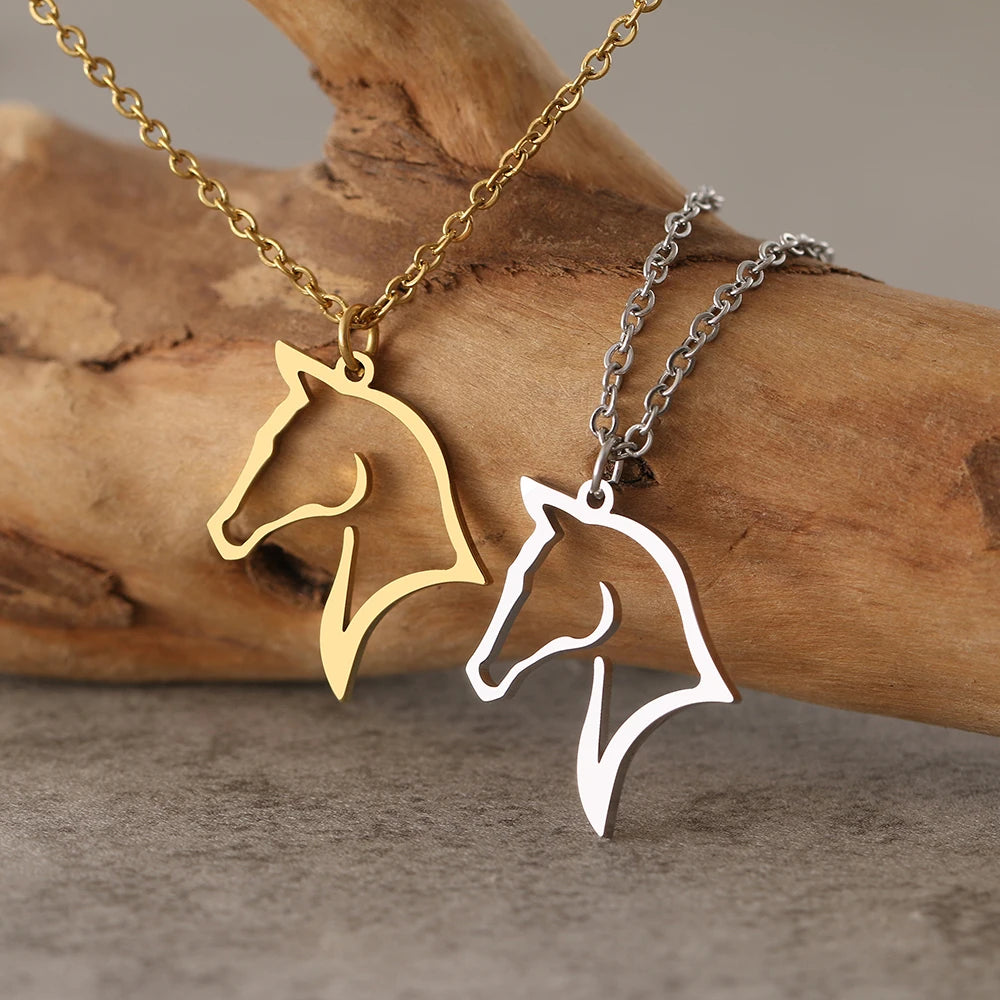 VILZSTUDIOS Stainless Steel Horse Necklace
