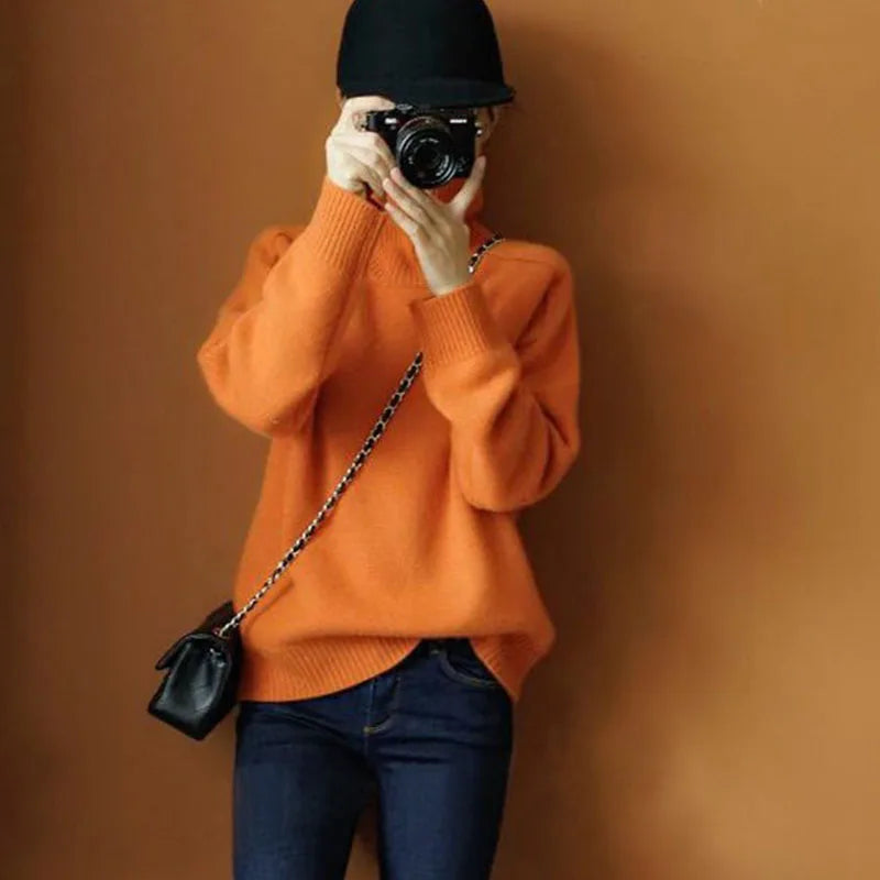 VILZSTUDIOS Cozy Thick Wool Turtleneck Sweater