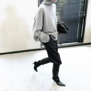 VILZSTUDIOS Cozy Cashmere Knit Turtleneck Sweater