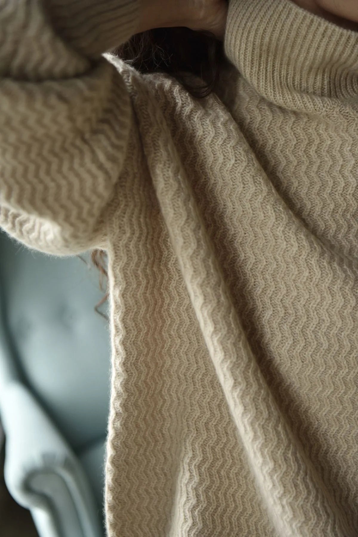VILZSTUDIOS Loose Turtleneck Knitted Cashmere Sweater