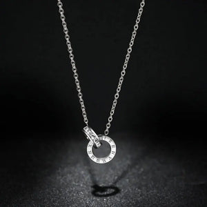 VILZSTUDIOS Classic Roman Numerals Pendant Necklace