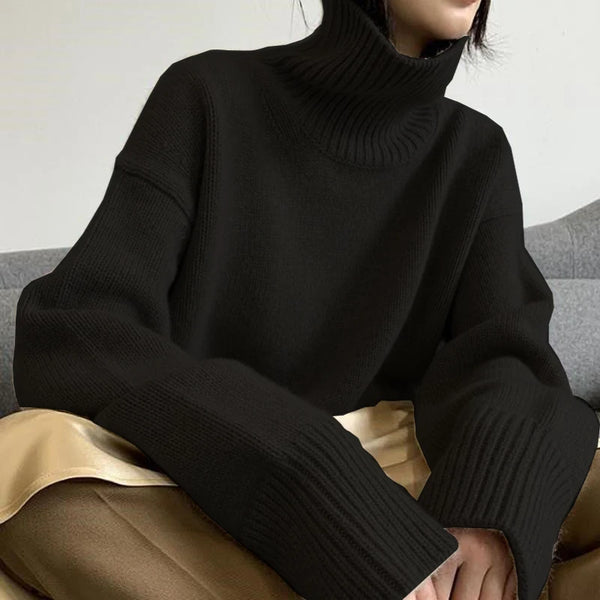 Cozy Cashmere Knit Turtleneck Sweater