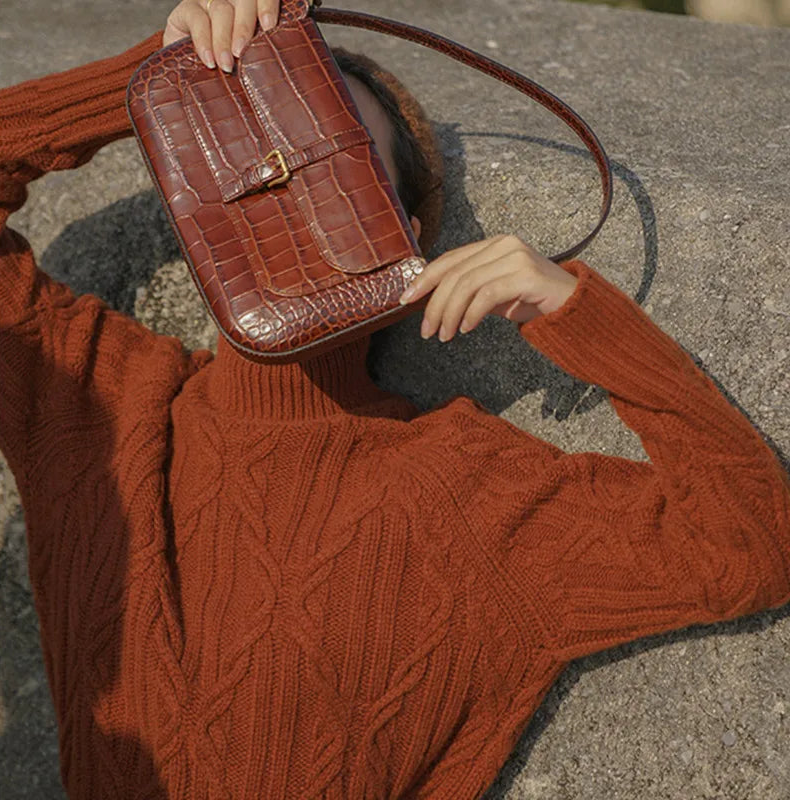 VILZSTUDIOS Winter Turtleneck Knitted Sweater