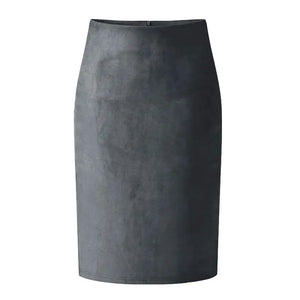 VILZSTUDIOS High Waist Suede Pencil Skirt