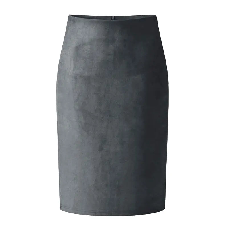 VILZSTUDIOS High Waist Suede Pencil Skirt