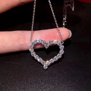 VILZSTUDIOS Bling Bling Princess Heart Pendant Necklace