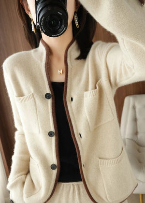 VILZSTUDIOS Soft Wool Buttoned Sleeve Cardigan