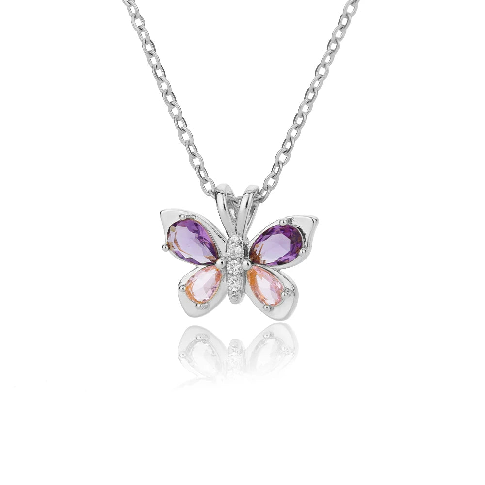 VILZSTUDIOS Zircon Butterfly Pendant Necklace
