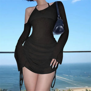 VILZSTUDIOS See-Through Basic Mini Dress