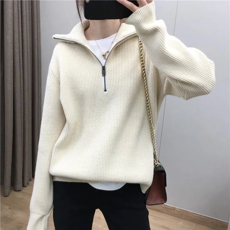 VILZSTUDIOS Casual Knitted Wool Sweater