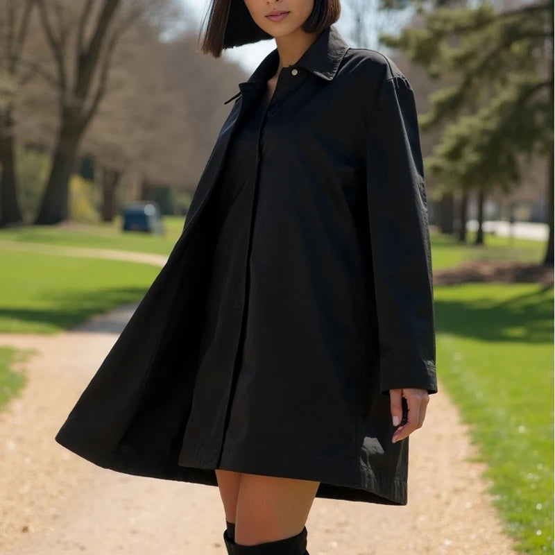 VILZSTUDIOS Stylish Black Winter Coat