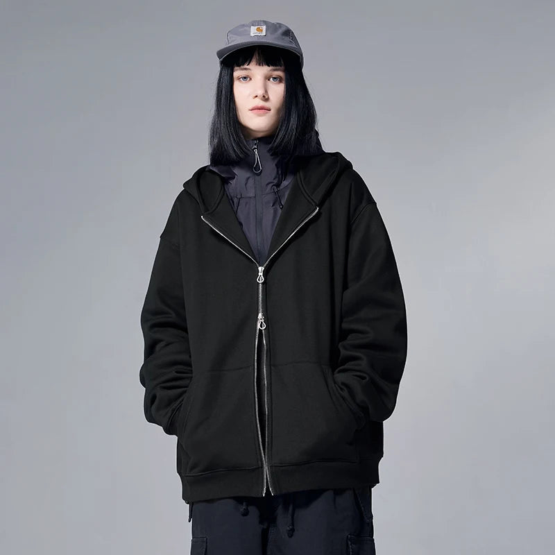 VILZSTUDIOS Premium Trendy Fleece Full Zip Hoodie
