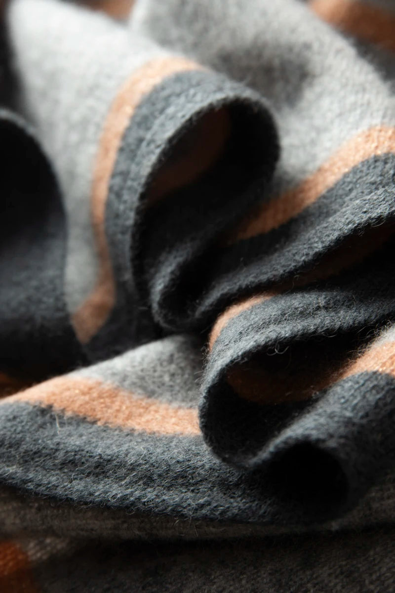 VILZSTUDIOS A-class High-quality 100% Cashmere New Cashmere Scarf 100% Knitted Warm Neck-Protecting High-end Fashion Wild Color in Winter.