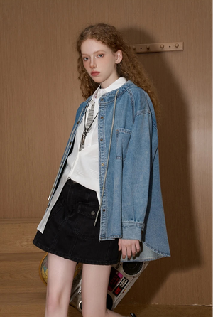 VILZSTUDIOS Stylish Oversized Denim Jacket