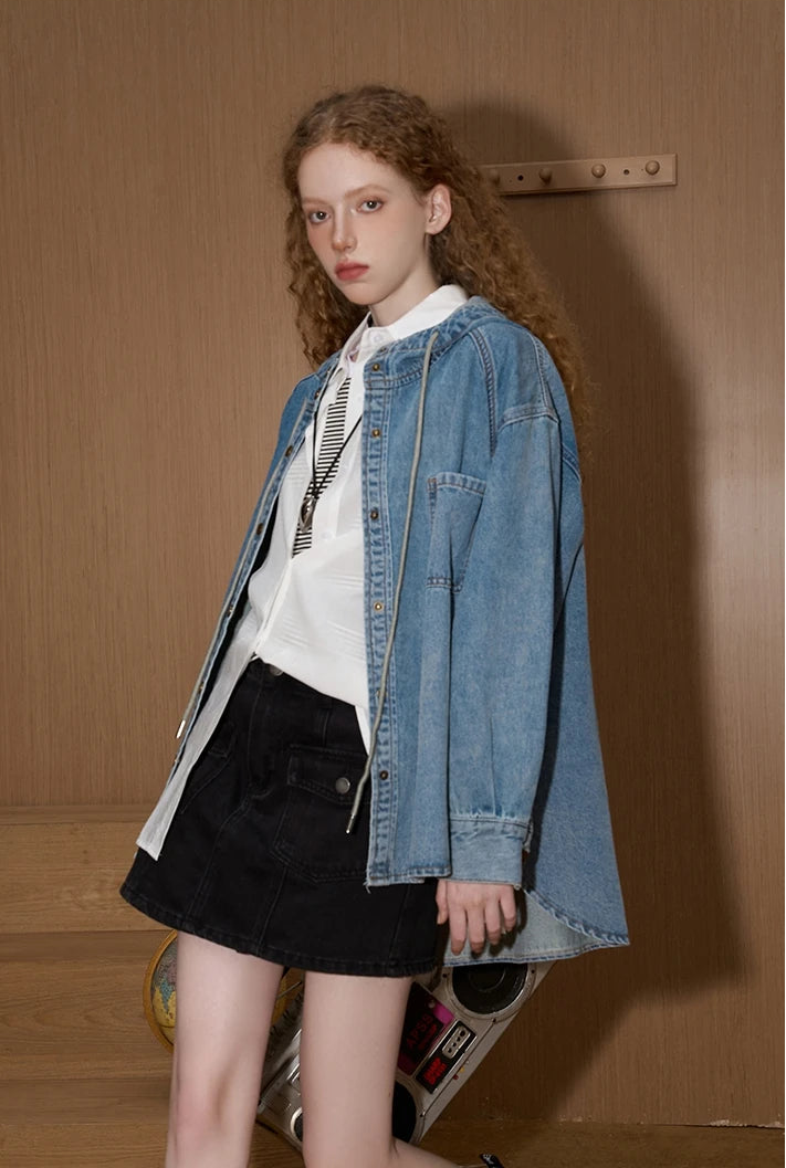 VILZSTUDIOS Stylish Oversized Denim Jacket