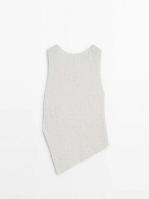 VILZSTUDIOS Knitted Irregular Sleeveless Top