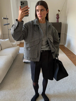 VILZSTUDIOS Retro Chic Zip-Up Jacket