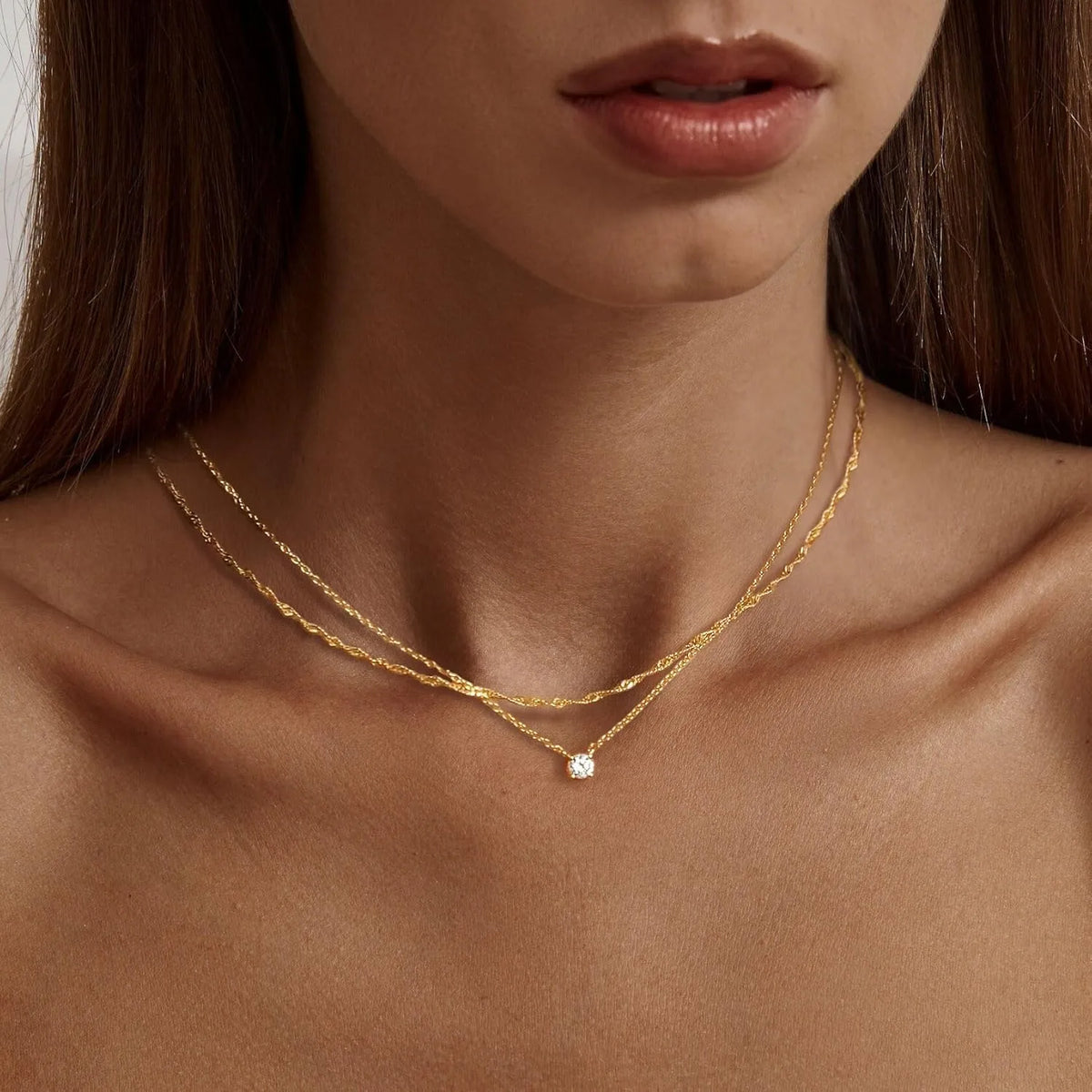 VILZSTUDIOS Gold Plated Diamond Necklace