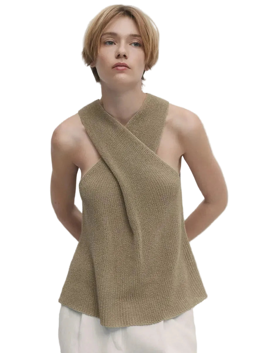 VILZSTUDIOS Minimalist Knitted Halter Top