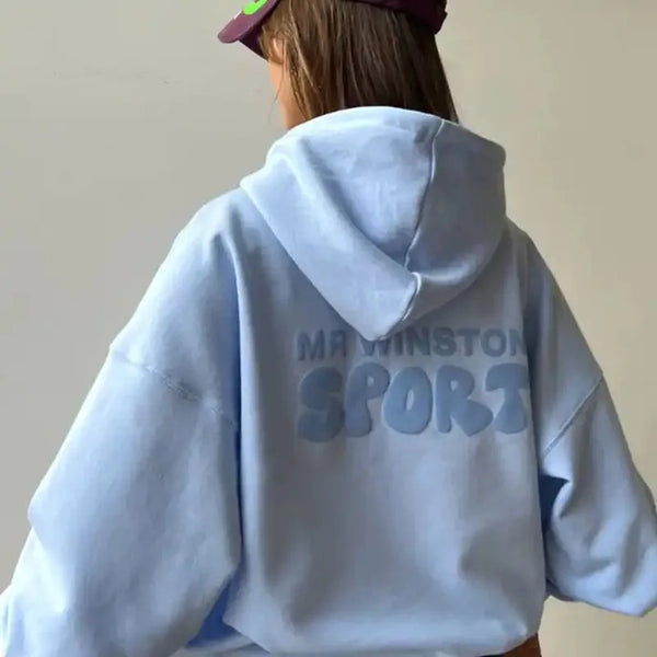Oversize-Hoodie aus Chamois-Leder