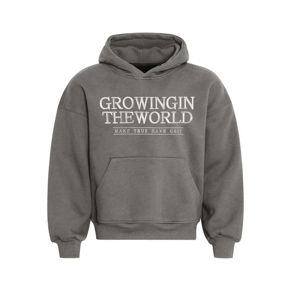 VILZSTUDIOS Stylish Embroidered Front Pocket Hoodies