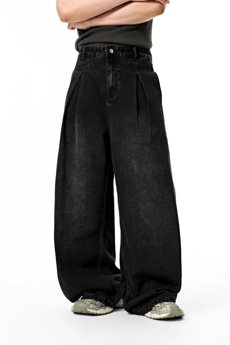VILZSTUDIOS American Wide Leg Vintage Washed Jeans