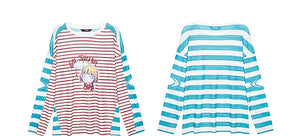 VILZSTUDIOS Vibrant Striped Printed Long Sleeve Top