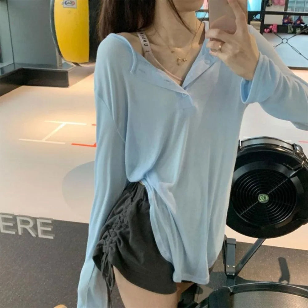 VILZSTUDIOS Korean Long Sleeve Buttoned Top