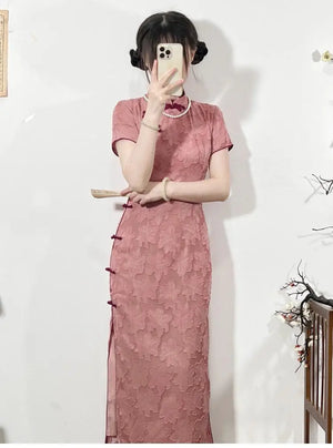 VILZSTUDIOS Elegant Modified Chinese Cheongsam Dress Skirt
