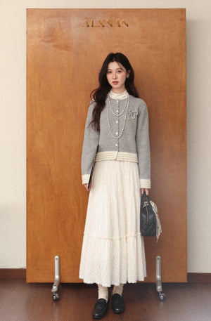 VILZSTUDIOS Chic Woolen Knitted Cardigan