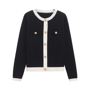 VILZSTUDIOS Basic Knitted Round Neck Cardigan