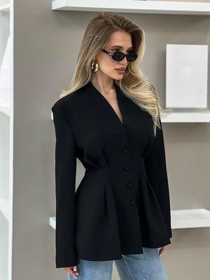 VILZSTUDIOS Elegant V-Neck Blazer