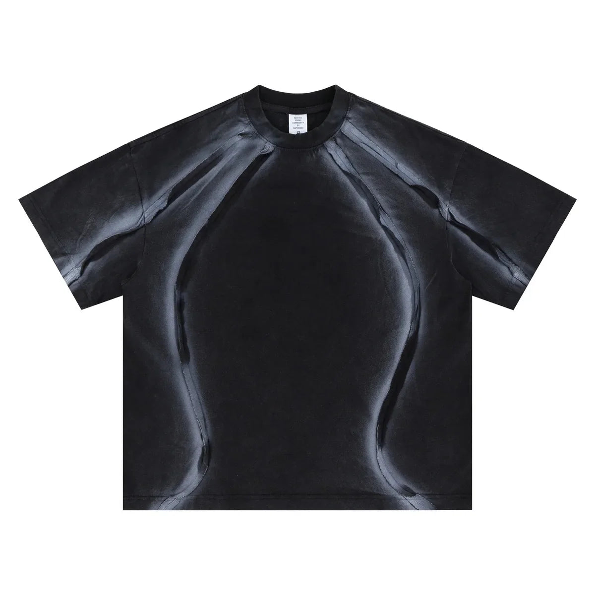 VILZSTUDIOS Vibrant Graphic Print Striped T-Shirt
