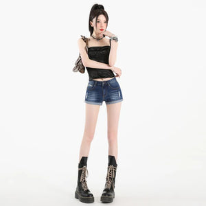 VILZSTUDIOS Slim Fit Low Waist Elastic Jeans