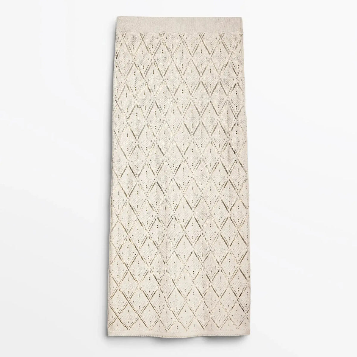 VILZSTUDIOS Ethereal Flowy Crocheted Slim Fit Skirt.