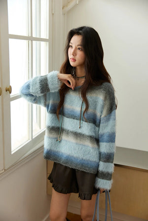 VILZSTUDIOS Blue Gradient Wool Sweater