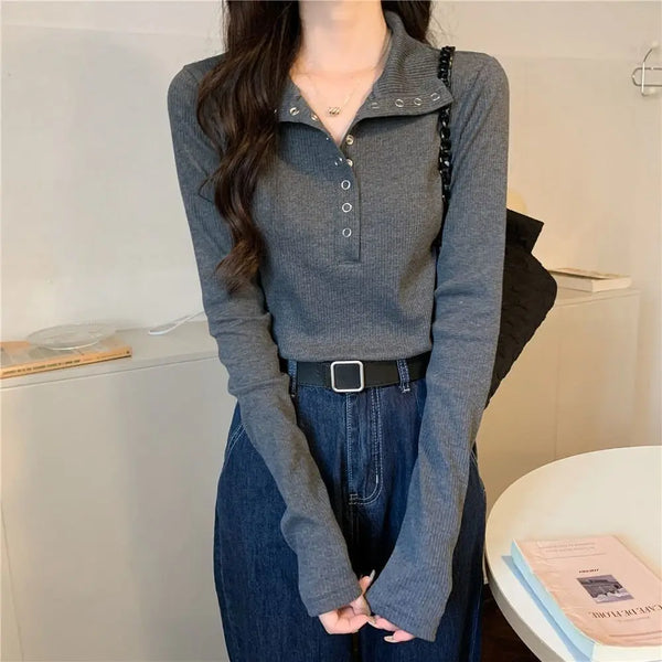Slim Knitted V-neck Sweater