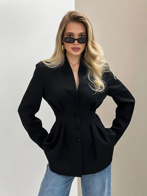 VILZSTUDIOS Elegant V-Neck Blazer