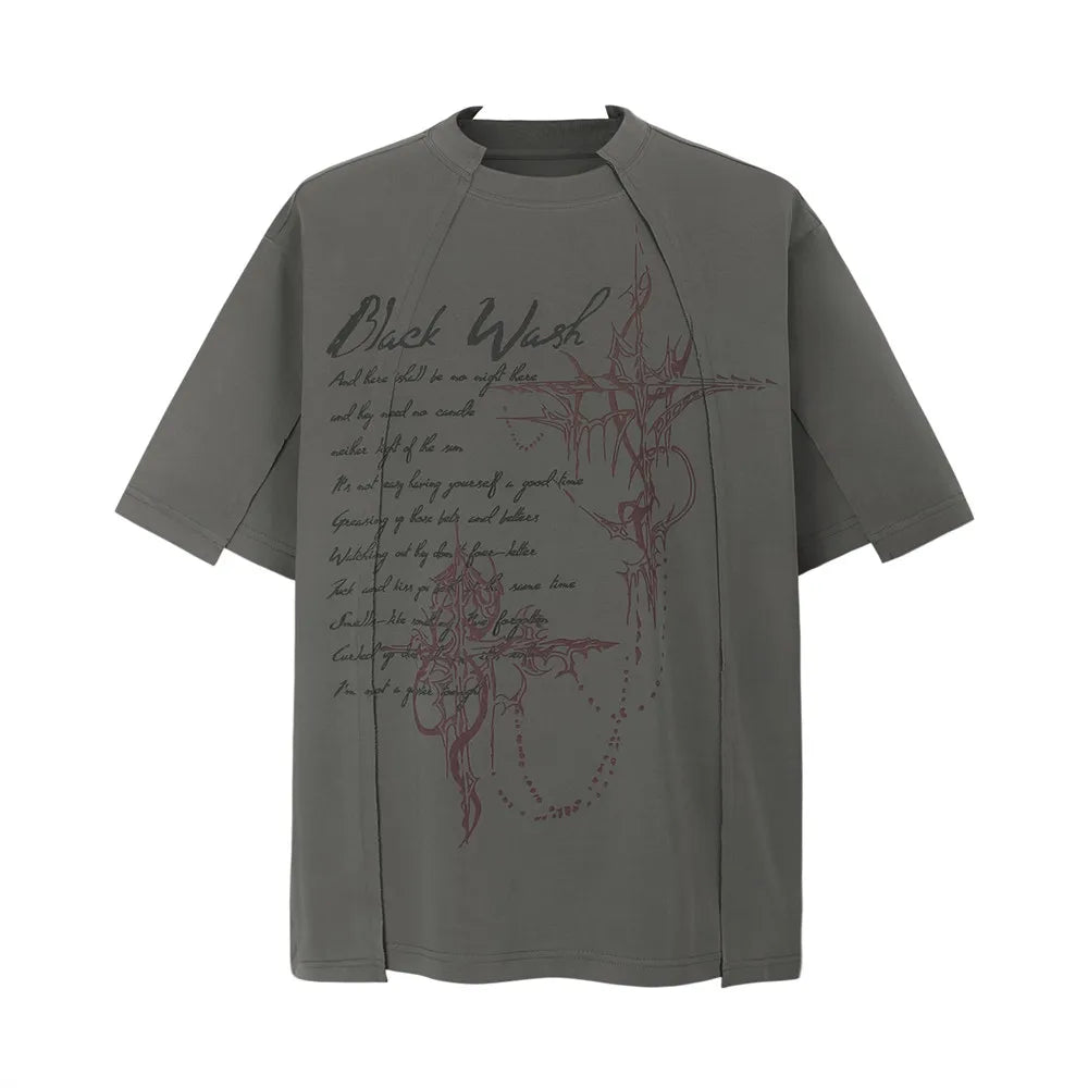VILZSTUDIOS Retro Totem Print Short Sleeve T-Shirt